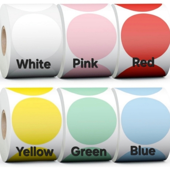 Green Tie dye 100 Thermal Stickers Available in Different Colors  2"Round QRCODE - Picture 3 of 16